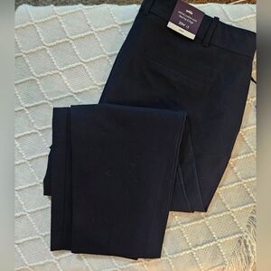 Ankle Mid-rise Comfort Waist Fitted Hip & Thigh Stretch Black Pants